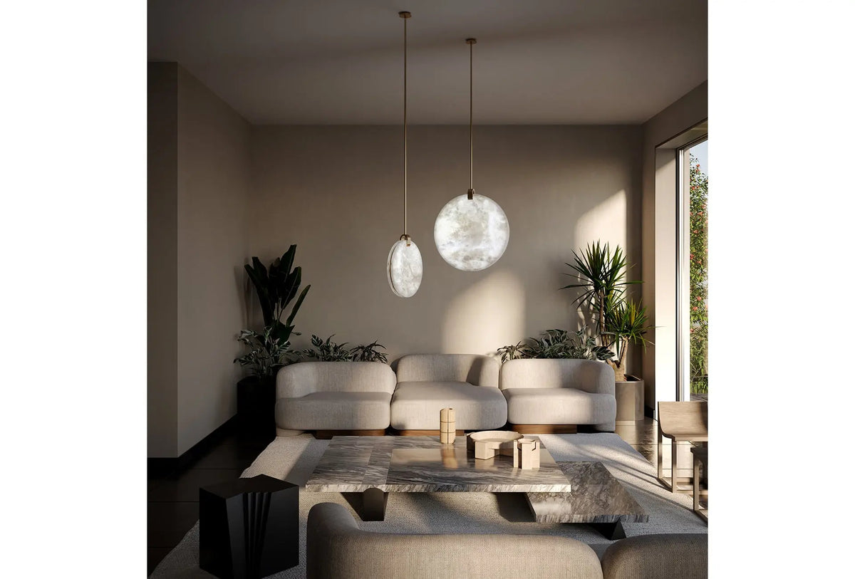 Disc Alabaster Pendant Light — alternate product view 5