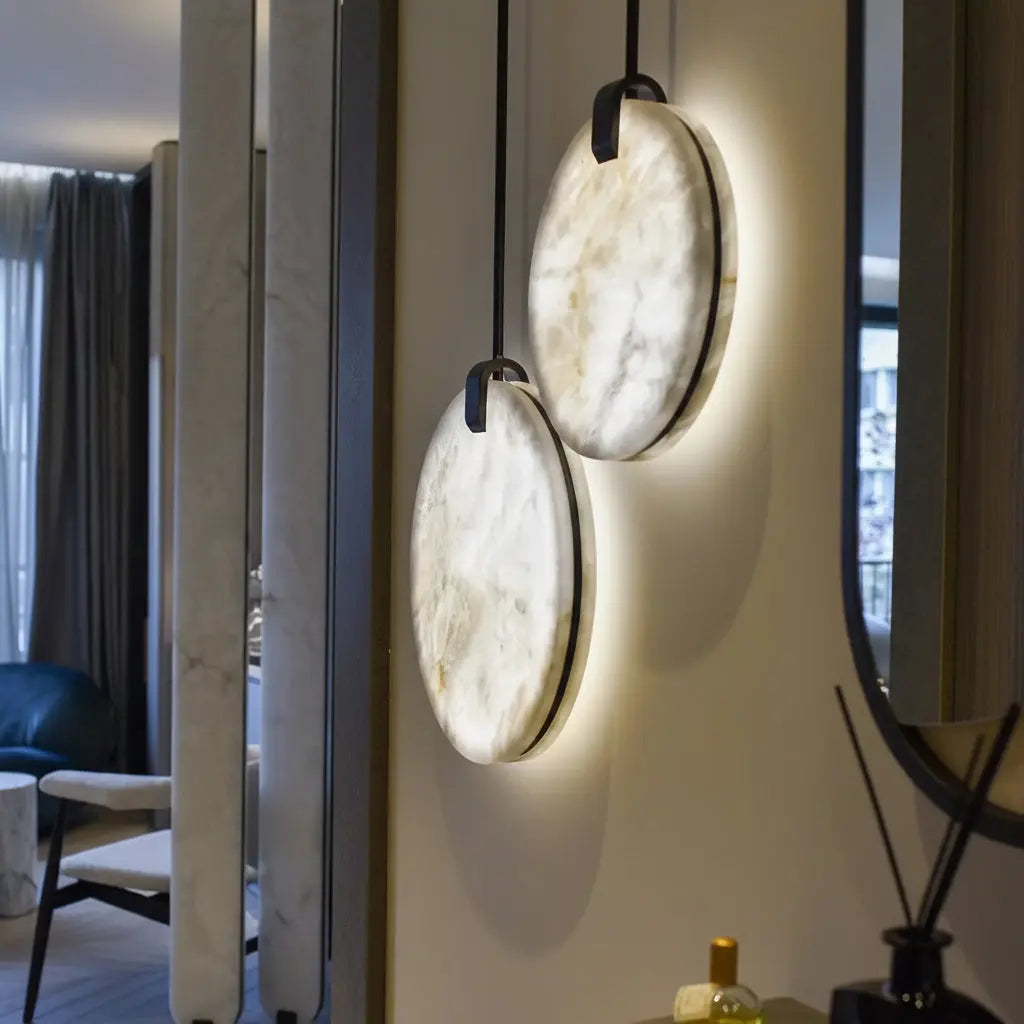 Disc Alabaster Pendant Light — alternate product view 2