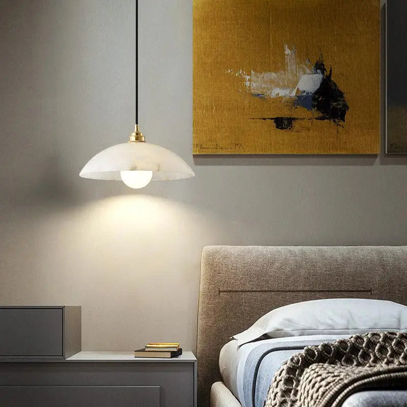 Alabaster Dome Pendant Light — alternate product view 1
