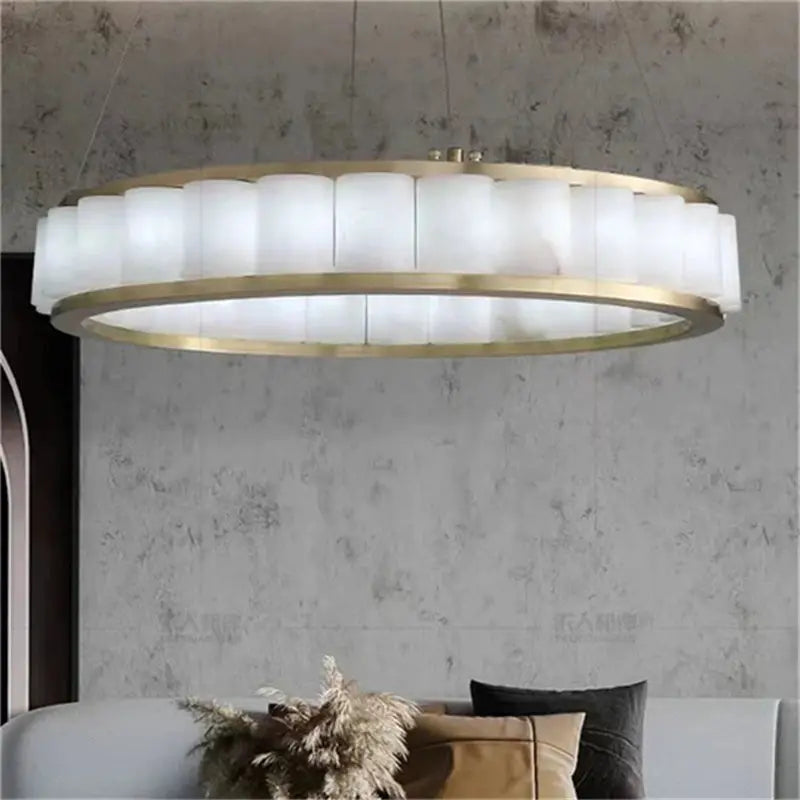 Alabaster Circle Elegant Chandelier — alternate product view 6