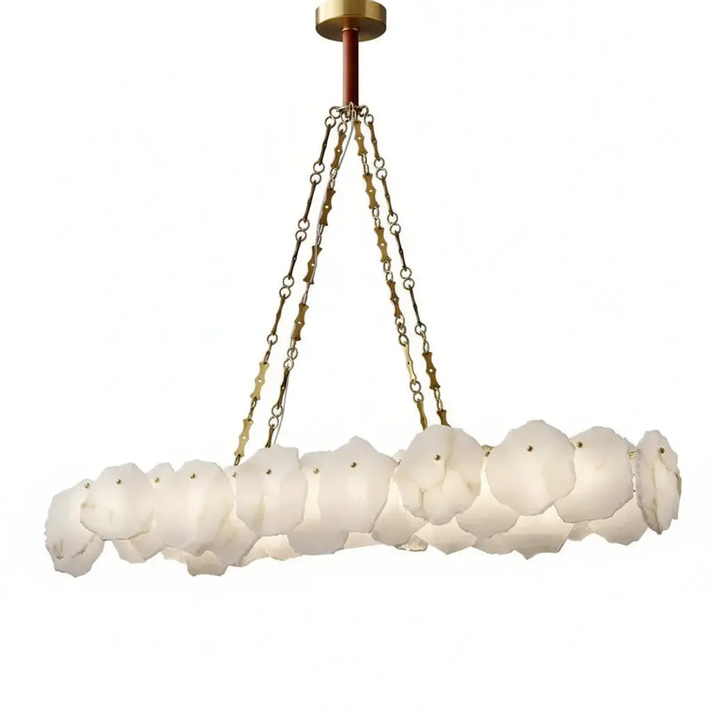 Marble Modern Snowflake Linear Chandelier — alternate product view 1