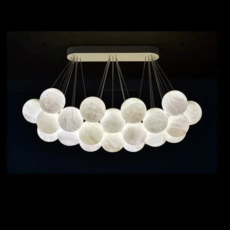 Rectangular Balls Alabaster Chandelier — alternate product view 6