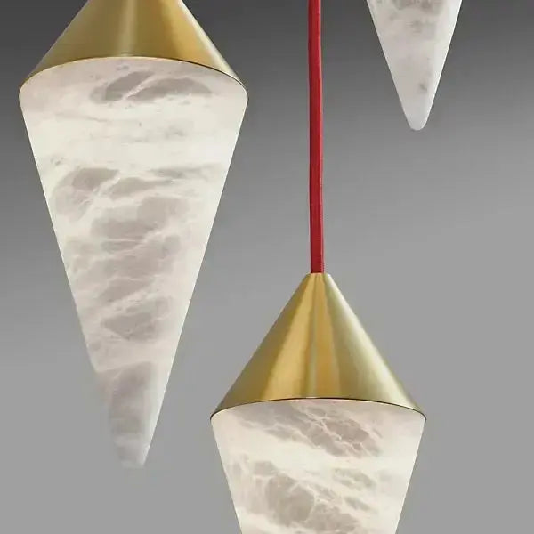 Modern Alabaster Cone Cluster Chandelier — alternate product view 10