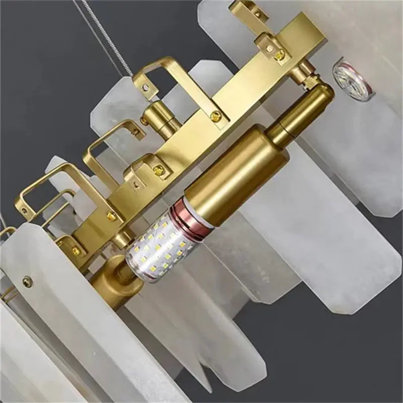 Natural Stone Round Pendant Chandelier — alternate product view 6