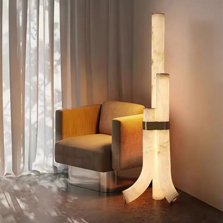 Nova Alabaster Designer Floor Lamp — product view