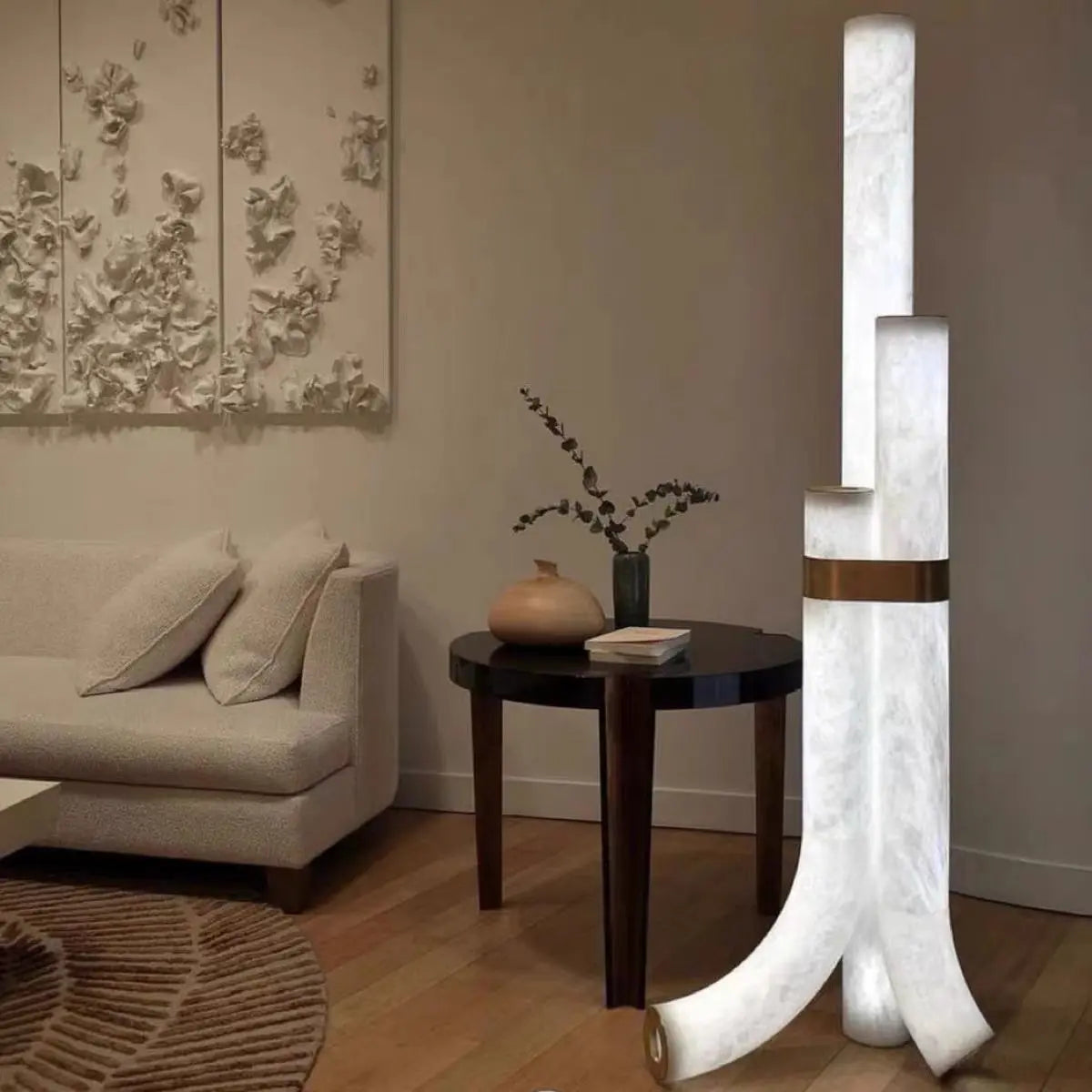 Nova Alabaster Designer Floor Lamp — alternate product view 1