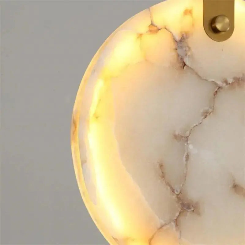 Modern Discs Long Staircase Alabaster Chandelier — alternate product view 7