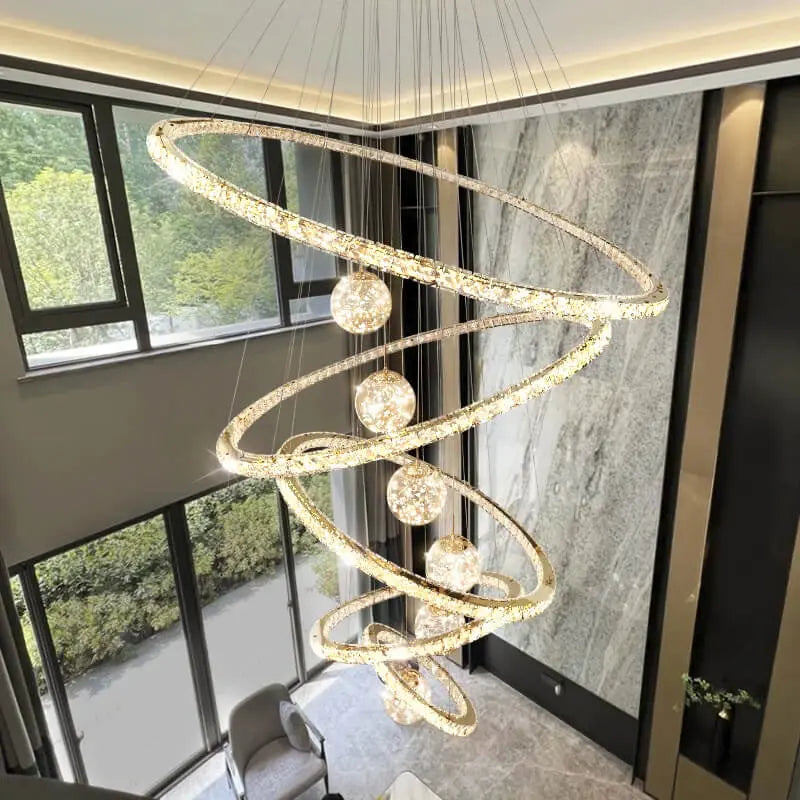 Pendant Modern Crystal Ring Chandelier — alternate product view 4
