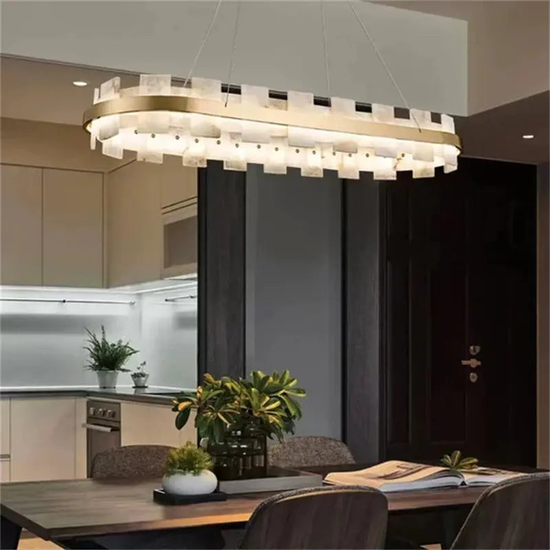 Modern Round Marble Chandelier — alternate product view 8