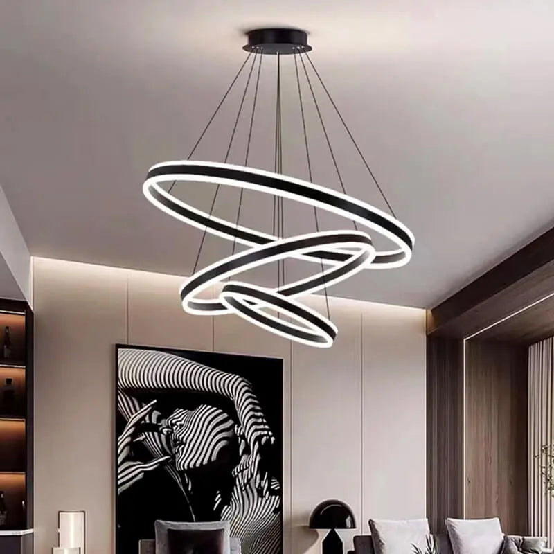 Large Modern Ring Chandelier — alternate product view 7