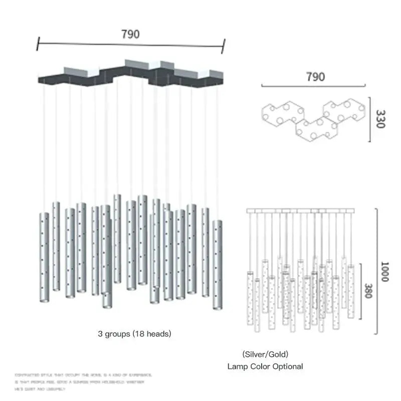 Luxury Modern Hanging Chandelier — alternate product view 14