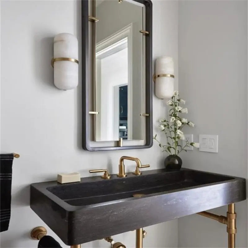 Melange Alabaster Wall Sconce — alternate product view 3