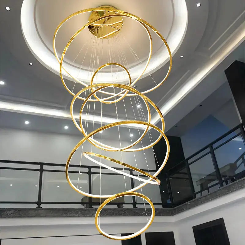Elegant Modern Ring Chandelier — alternate product view 2
