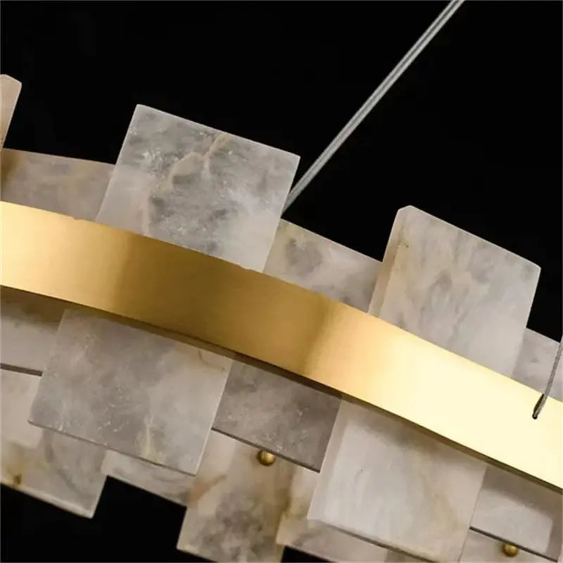 Modern Round Marble Chandelier — alternate product view 6