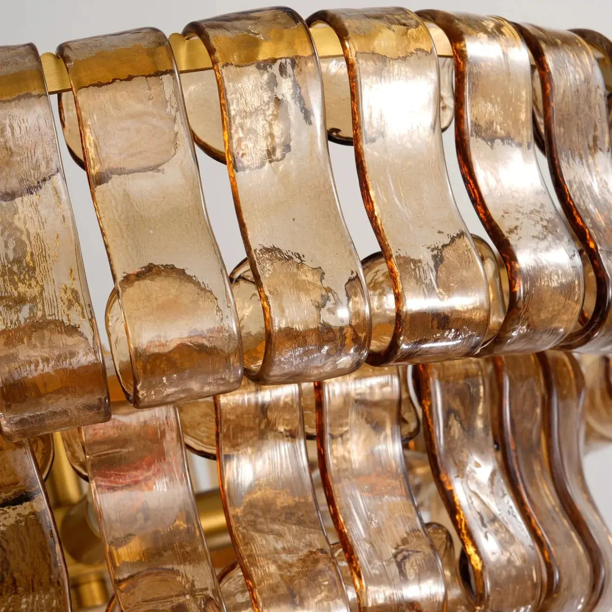 Modern Amber Glass Chandelier — alternate product view 3