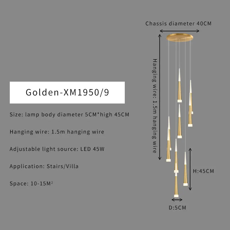 Duplex Stair Chandelier — alternate product view 12