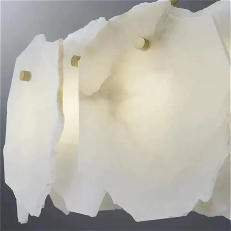 Modern Snowflake Round Marble Chandelier — alternate product view 6