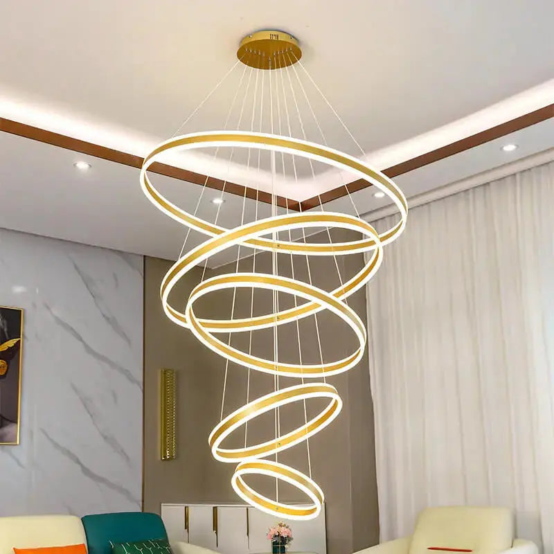 Large Modern Ring Chandelier — product view