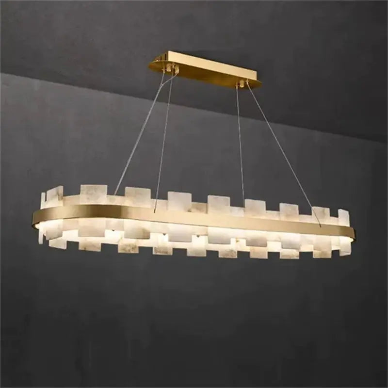 Modern Round Marble Chandelier — alternate product view 4