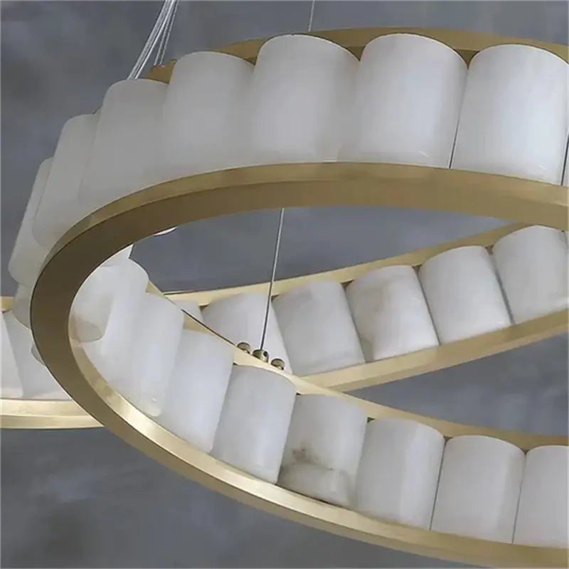 Alabaster Circle Elegant Chandelier — alternate product view 3