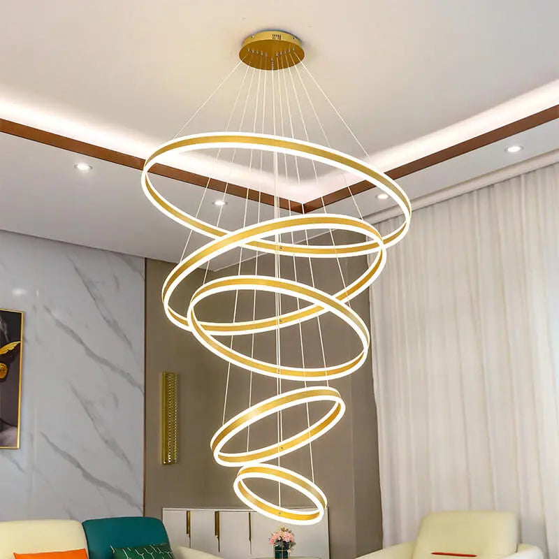 Large Modern Ring Chandelier — alternate product view 9