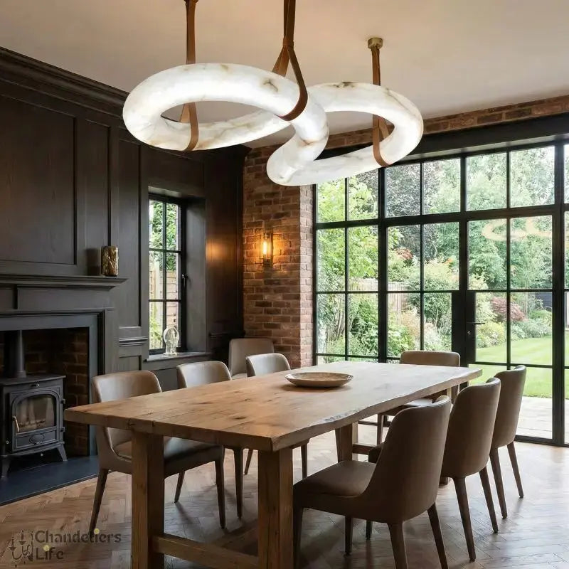 Contemporary Nordic Alabaster Designer Chandelier — product view
