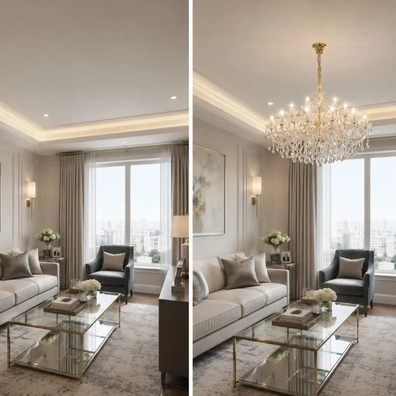 Gold Crystal Chandelier — close-up design detail 3