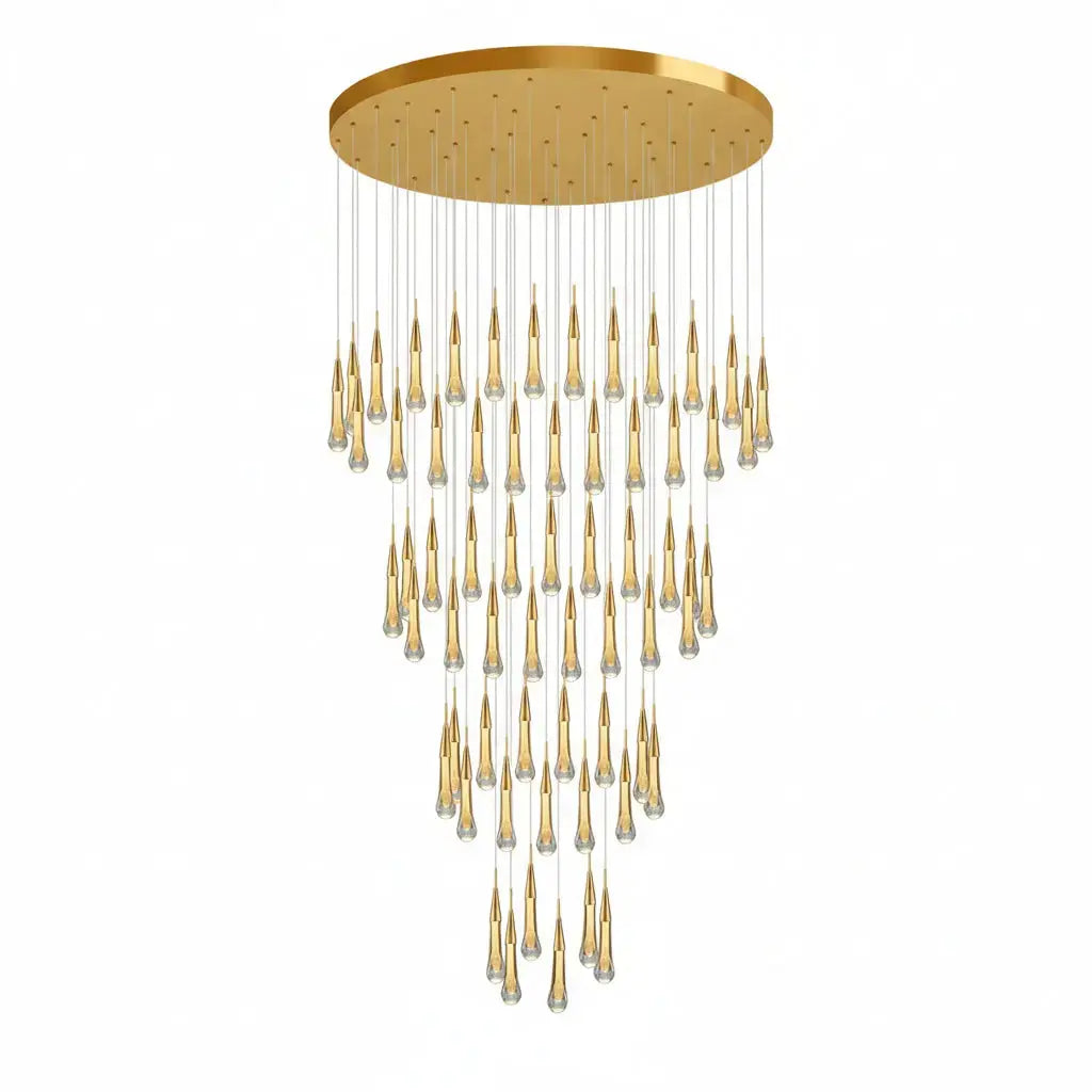 Modern Long Stair Chandelier — alternate product view 1