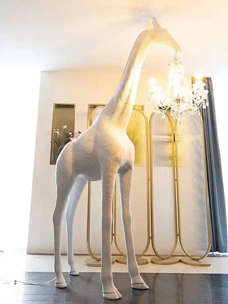 Art Sculpture Giraffe Chandelier - White — alternate product view 7