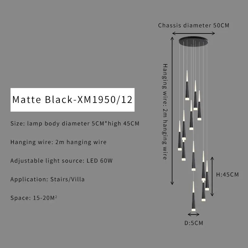Duplex Stair Chandelier — alternate product view 15