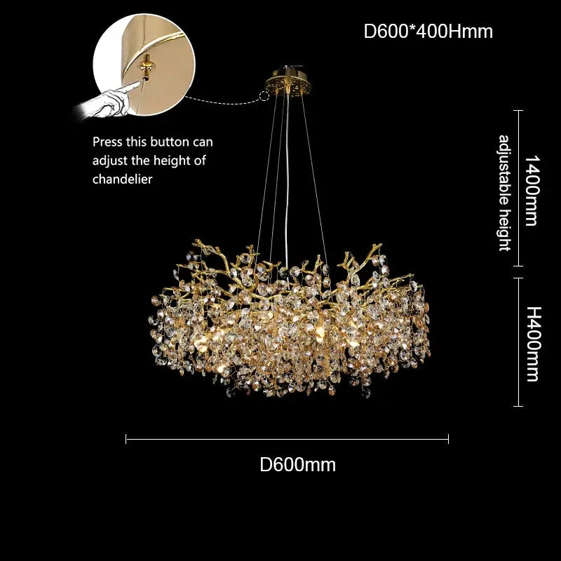 Modern Tree Branch Chandelier | Luxury LED Ceiling Light for Dining Room & Living Room — alternate product view 12