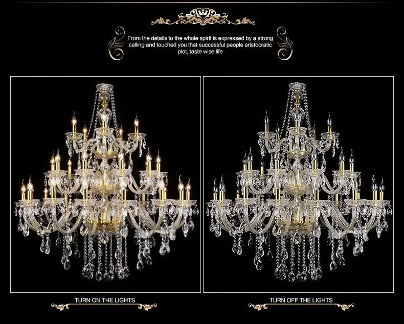 Classic 3 layers Crystal Chandelier — alternate product view 3