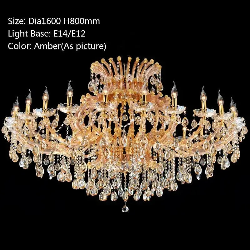 Luxurious Amber Crystal Chandelier — alternate product view 3