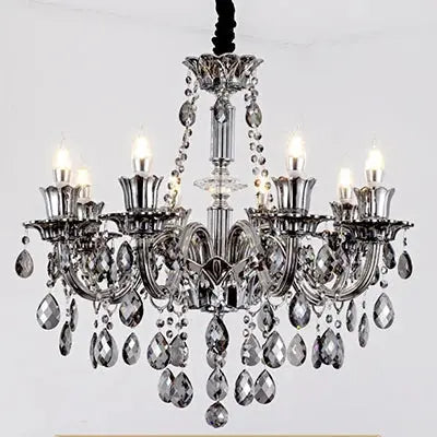 Modern Candle Large Crystal Chandelier — alternate product view 6
