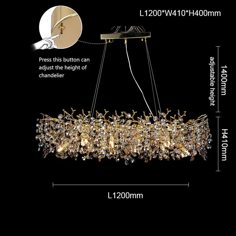 Modern Tree Branch Chandelier | Luxury LED Ceiling Light for Dining Room & Living Room — alternate product view 7