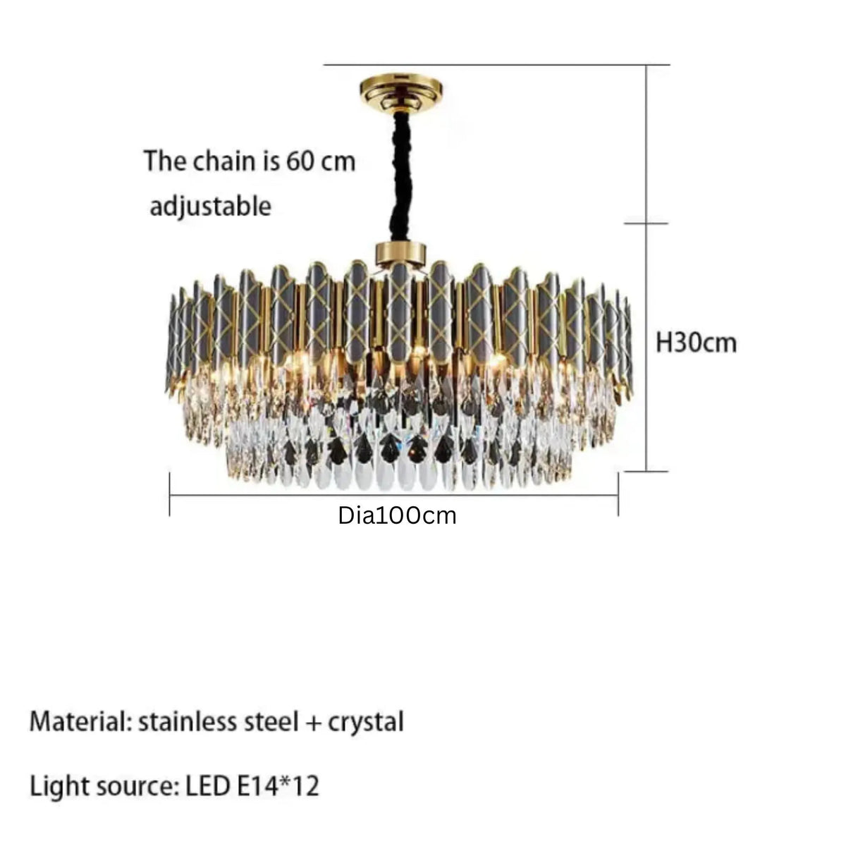 X Shape Modern Chandelier 1000 — alternate product view 6