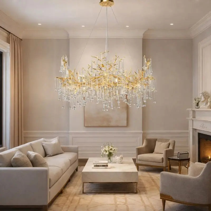 Luxury Crystal Led Tree Branch Chandelier — close-up design detail 2