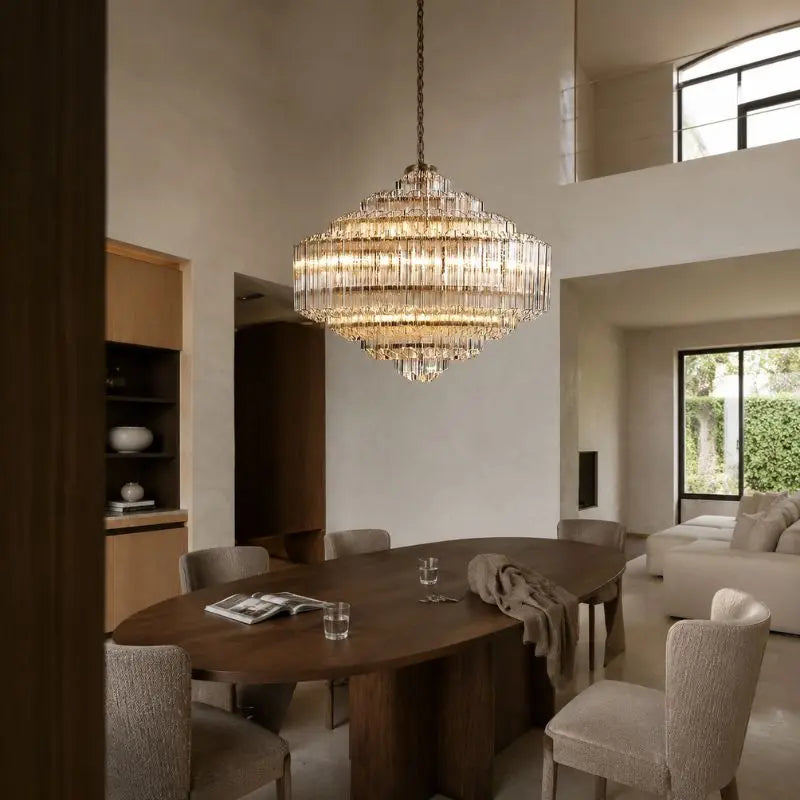 Luxury Glass Crystal Modern Chandelier — close-up design detail 3