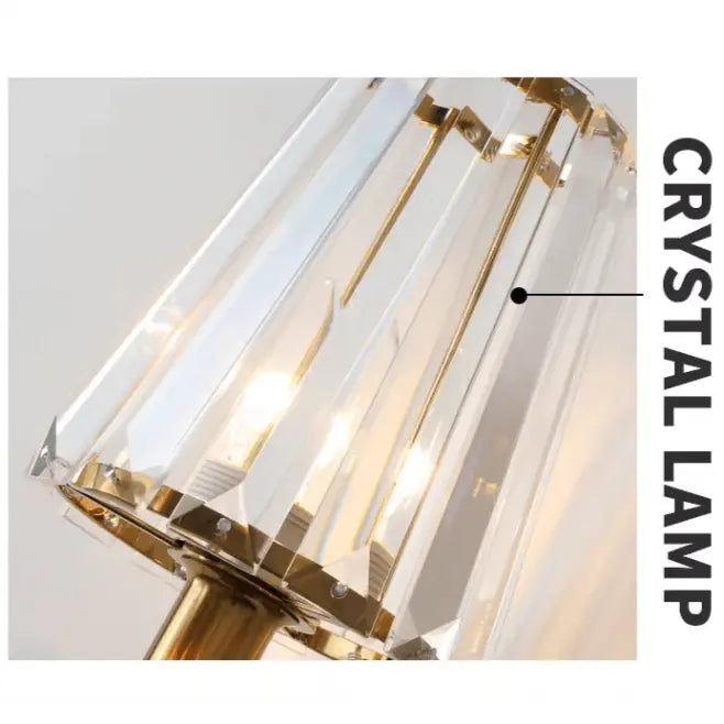 Modern Brass Crystal Wall Fixture — close-up design detail 2