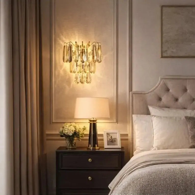 Modern Gold Crystal Wall Lights — close-up design detail 6