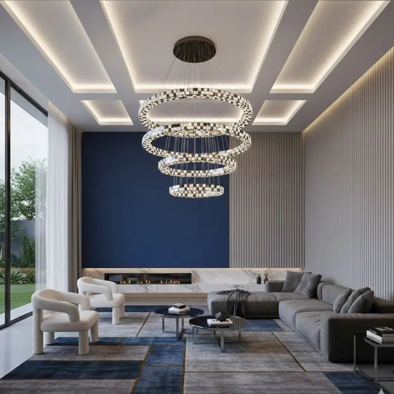 Modern Circular Luxury Villa Lighting — alternate product view 2