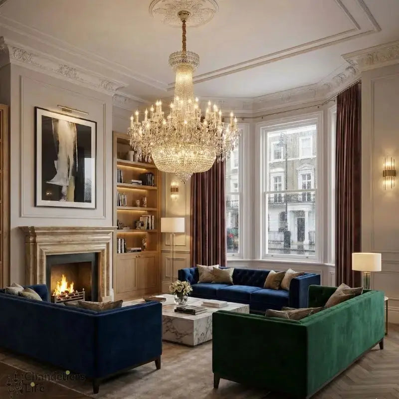 Modern Luxurious Style Crystal Chandelier — close-up design detail