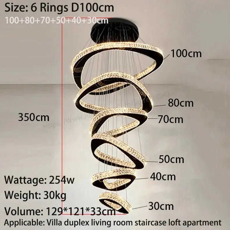 Luxury Modern Home Decoration Villa Chandelier — alternate product view 17