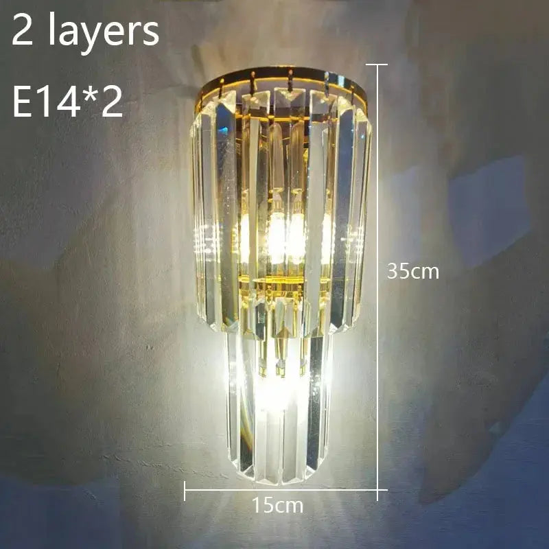 Luxury Hotel Lobby Crystal Large Wall Lamp — alternate product view 7