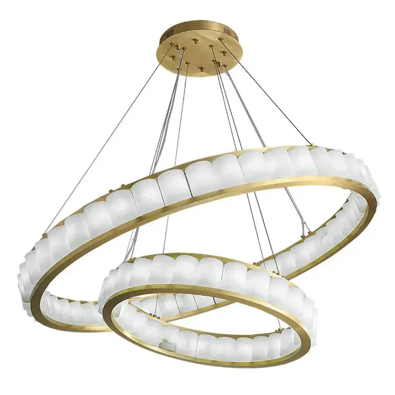 Marble Alabaster Ring Chandelier — alternate product view 1