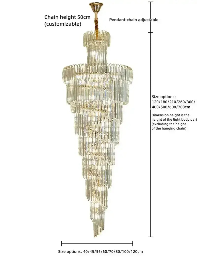Modern Loft Chandelier - Golden — alternate product view 5