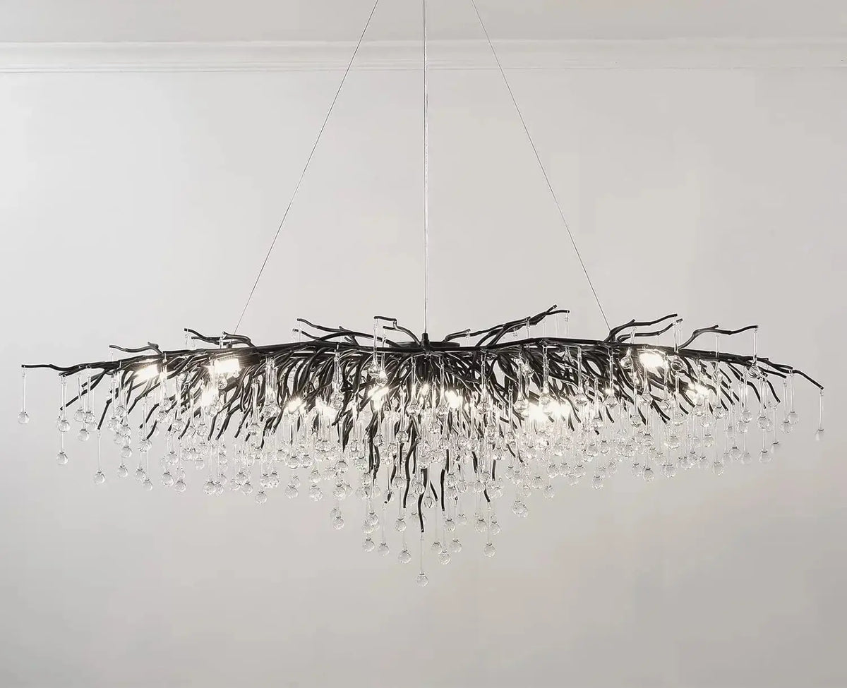 Nordic Luxury Home Decor Black Water Drop Chandelier — alternate product view 6