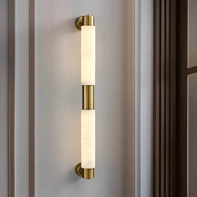Modern Alabaster Bathroom Wall Lamp — alternate product view 1