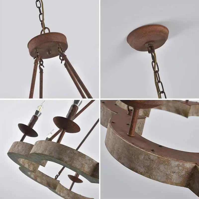 American Countryside Solid Wood Chandelier — alternate product view 4