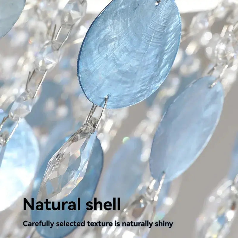 French Vintage Blue Crystal Lamp — alternate product view 6